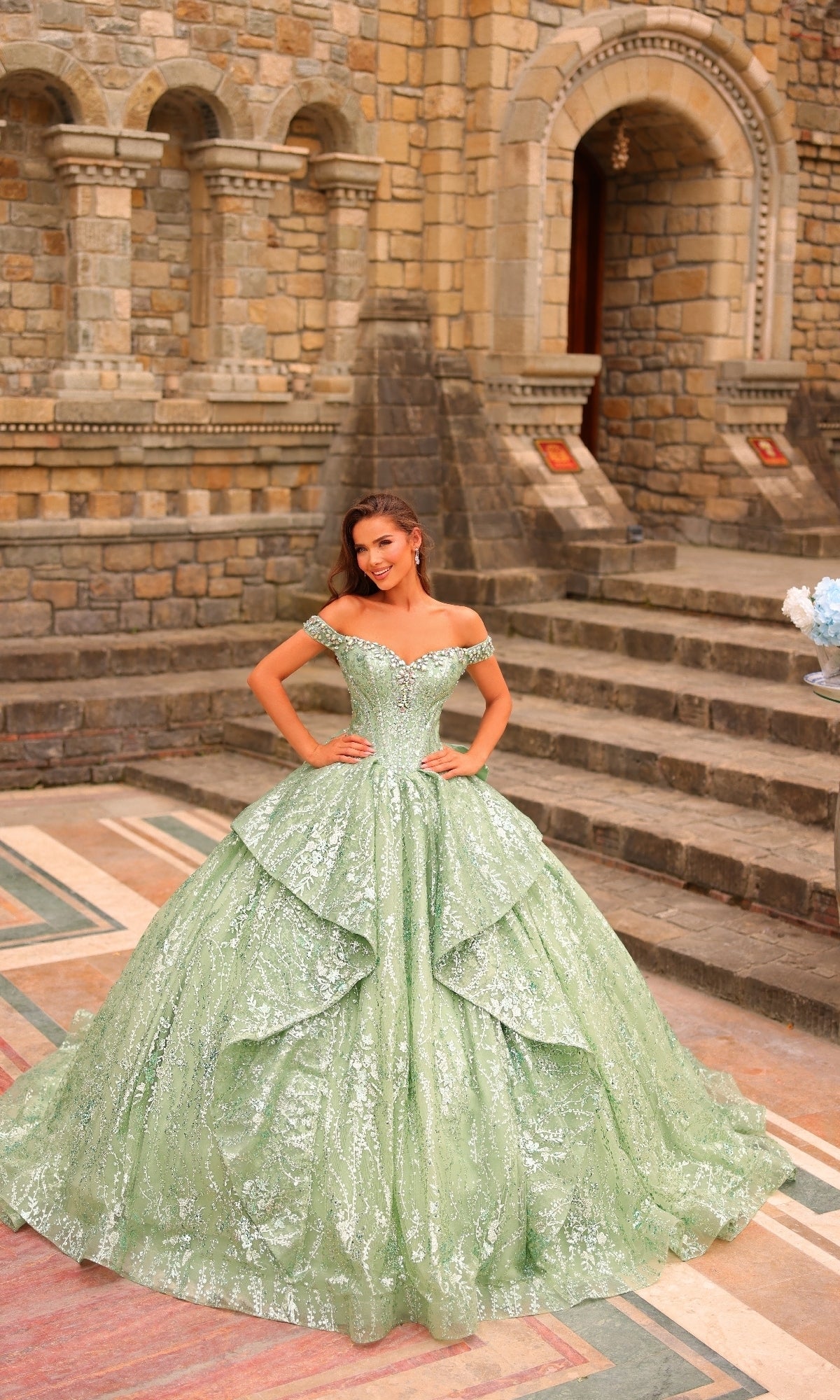 Glitter Quinceanera Dress: Amarra 54240