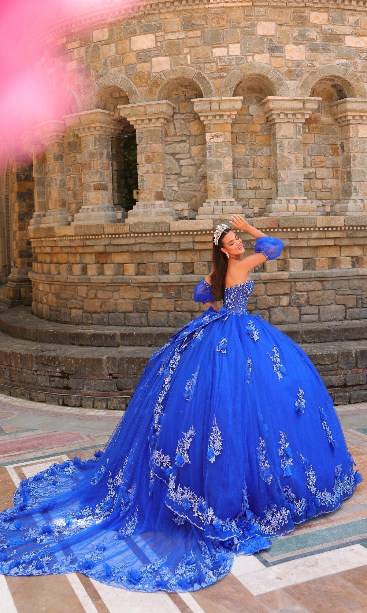 Catehdral-Train Quinceanera Dress: Amarra 54242