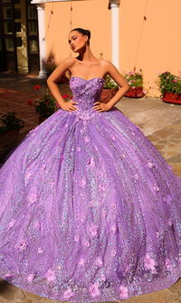 Amarra 54248 Ball Gown Quinceañera Dress with Cape