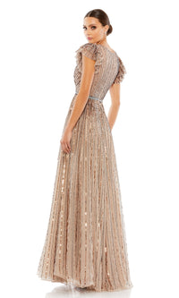 Sequin-Stripe Long Formal Dress: Mac Duggal 5502