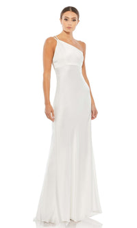 Mac Duggal Simple Long White Formal Dress 55385