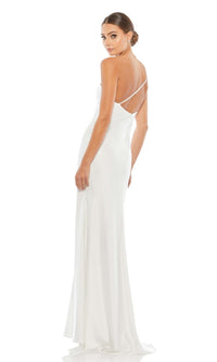 Mac Duggal Simple Long White Formal Dress 55385