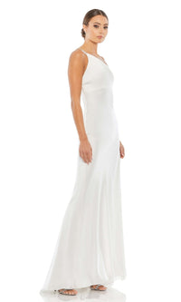 Mac Duggal Simple Long White Formal Dress 55385