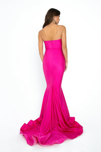 Strapless Sleek Long Prom Dress: Atria 6028H