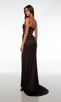 Alyce Lace-Up Long Satin Prom Dress 61485