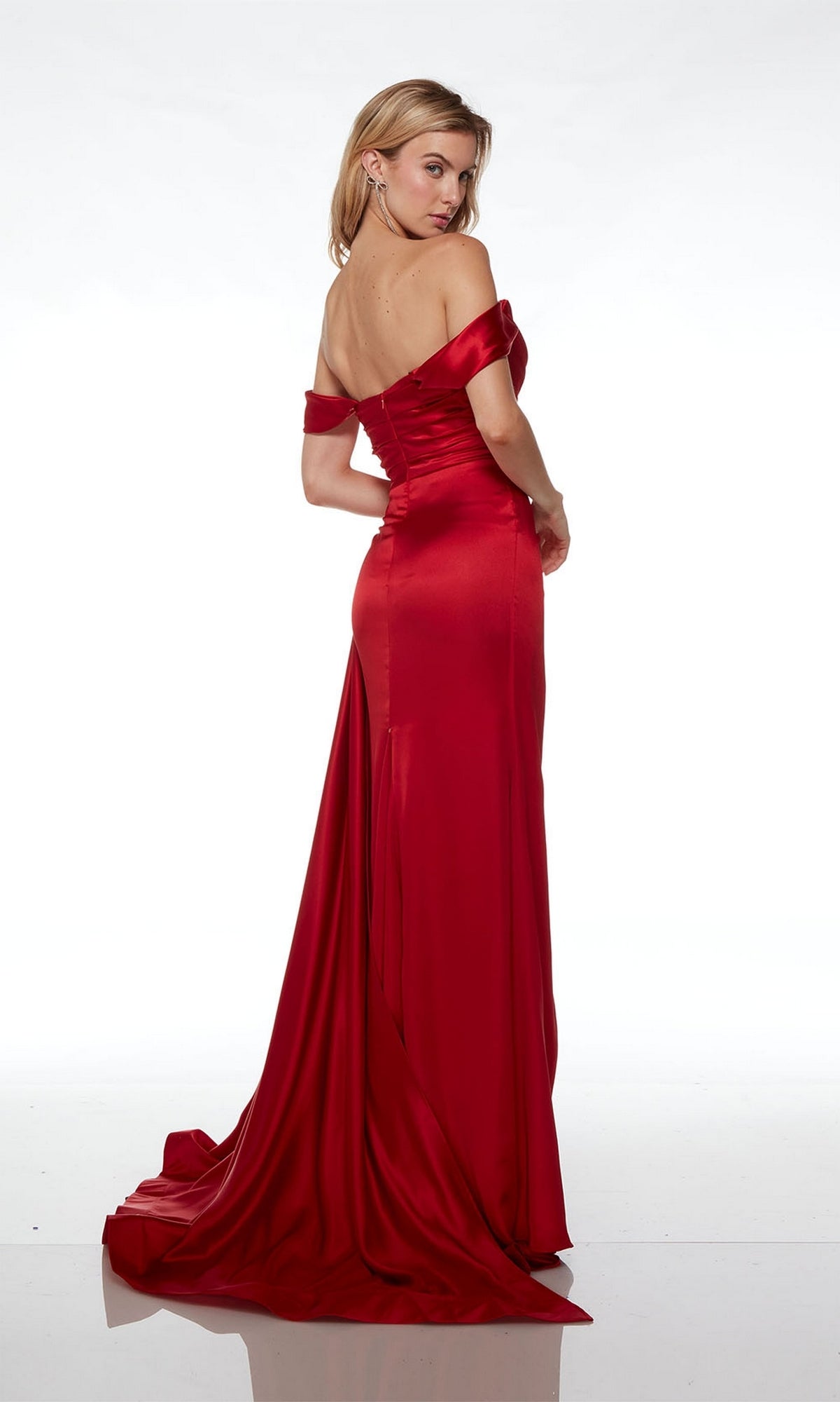 Alyce Off-Shoulder Cowl-Neck Long Prom Dress 61571