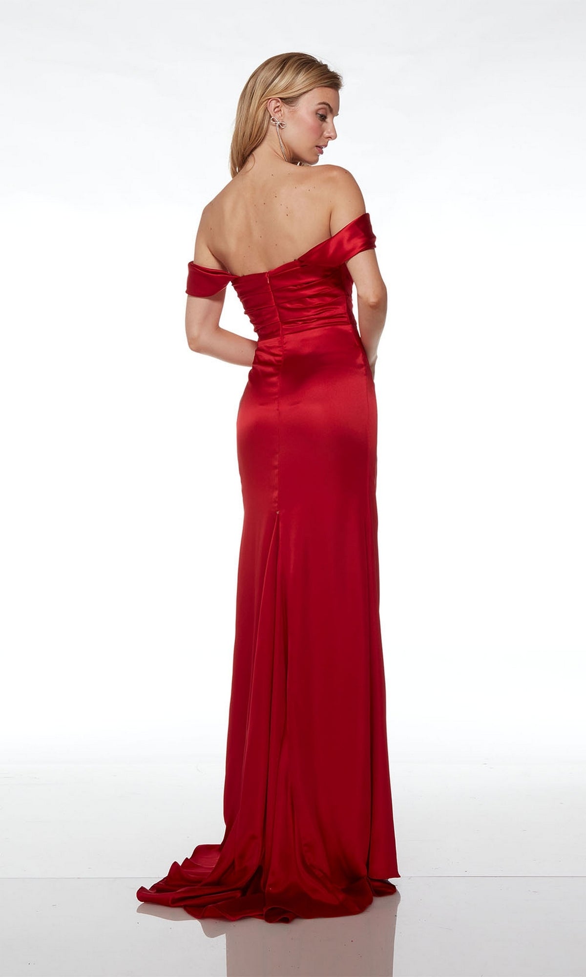 Alyce Off-Shoulder Cowl-Neck Long Prom Dress 61571