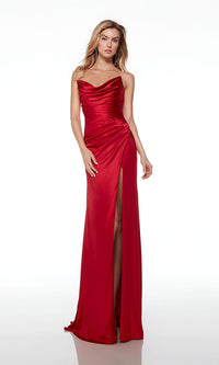 Alyce Off-Shoulder Cowl-Neck Long Prom Dress 61571