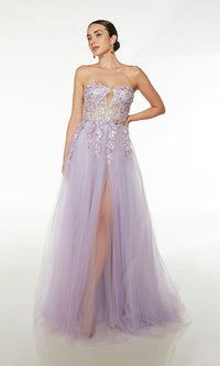 Alyce Liliac Strapless Long Prom Dress 61654