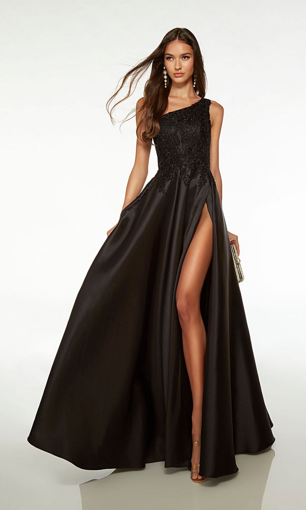 Sequin One-Shoulder Plus Long Prom Dress - PromGirl