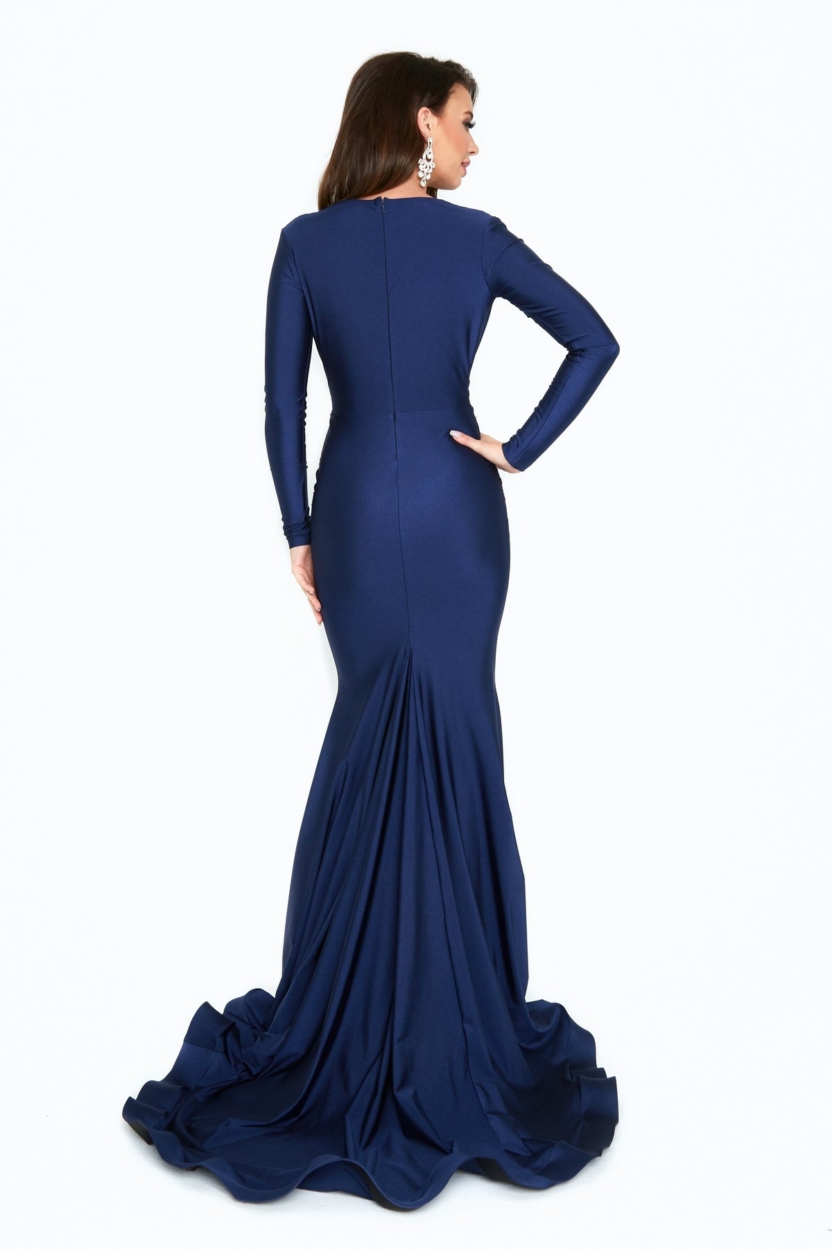 Long Sleeve Long Formal Dress: Atria 6201H