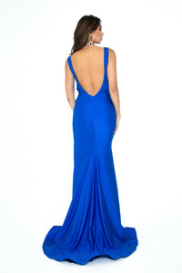 Open-Back Sleeveless Long Prom Dress: Atria 6306H