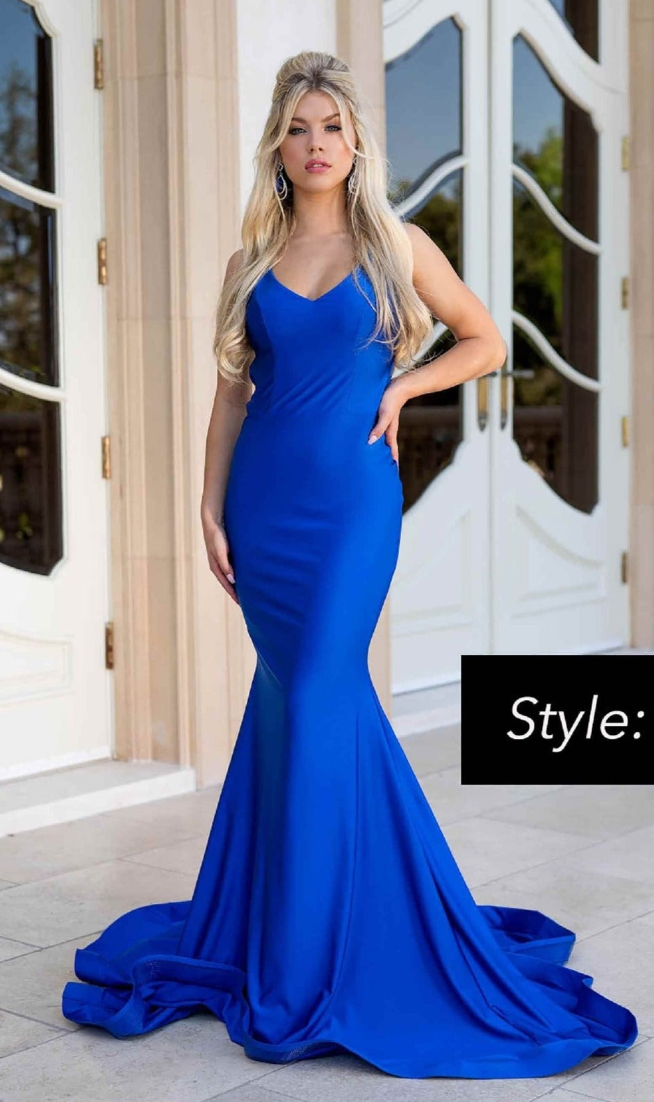 Strappy-Back Long Prom Dress: Jessica Angel 635