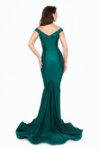 Criss-Cross Long Mermaid Prom Dress: Atria 6519H