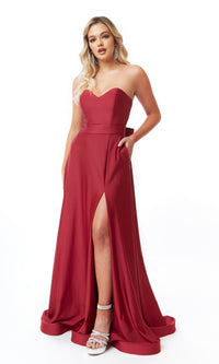 Strapless Sweetheart Long Prom Dress: Atria 6705H