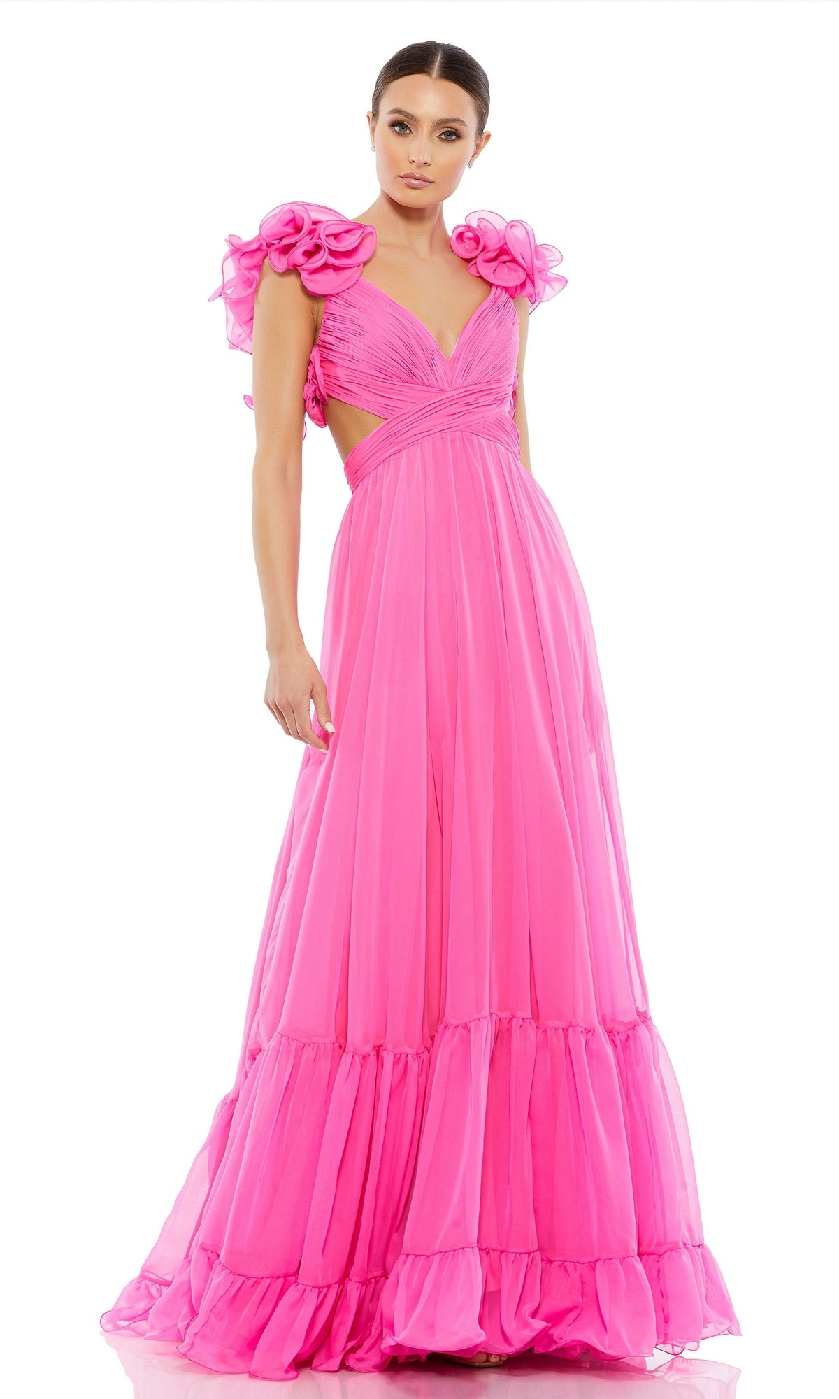 Mac Duggal Empire-Waist Cut-Out Formal Dress 67911