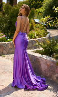 Empire-Waist Backless Long Prom Dress: Atria 6863H