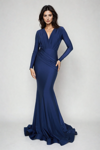 Long Sleeve Long Formal Dress: Atria 6201H