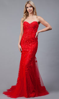 Strapless Sweetheart Long Mermaid Prom Dress 7024