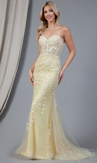 Strapless Sweetheart Long Mermaid Prom Dress 7024