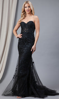 Strapless Sweetheart Long Mermaid Prom Dress 7024