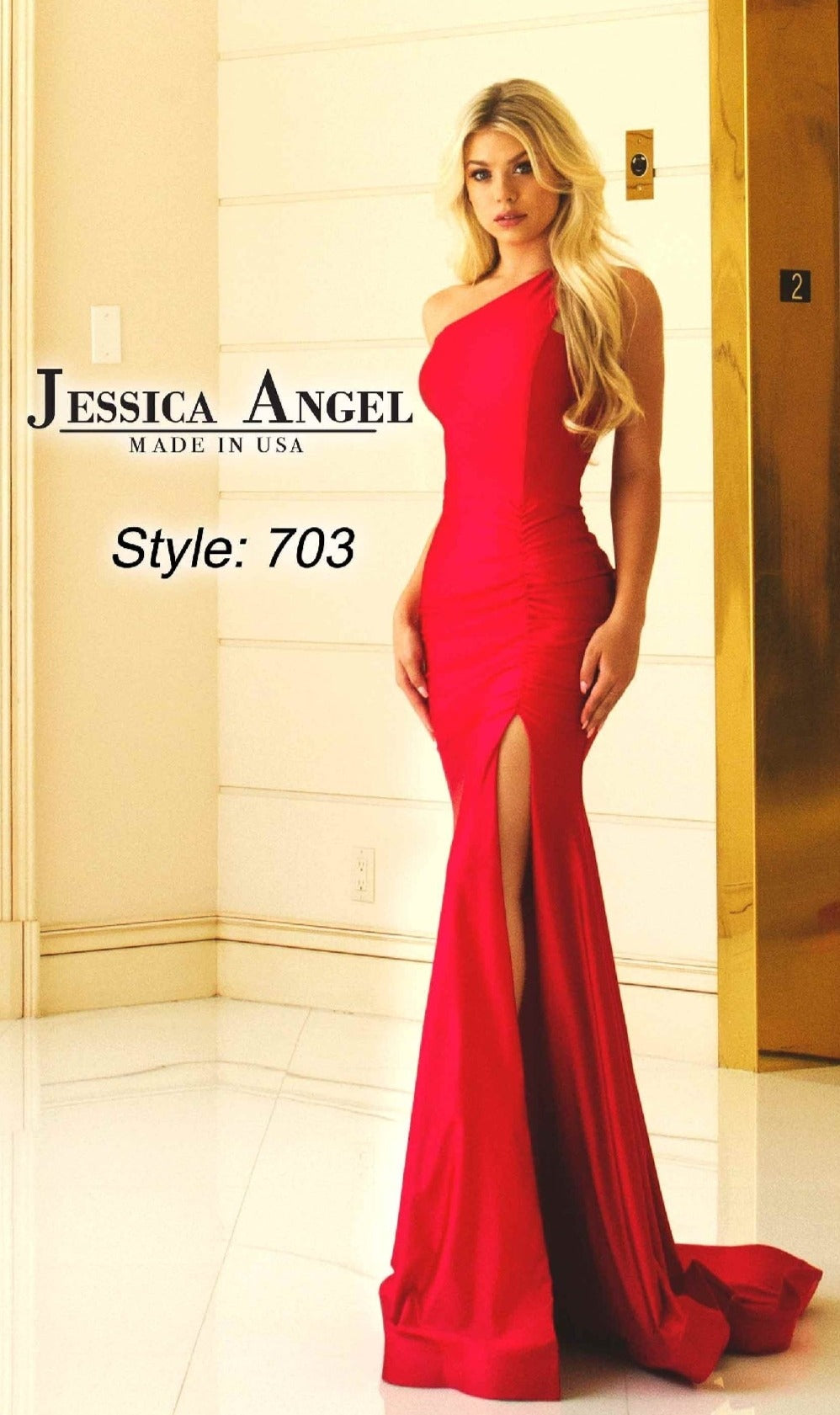 One-Shoulder Long Prom Dress: Jessica Angel 703