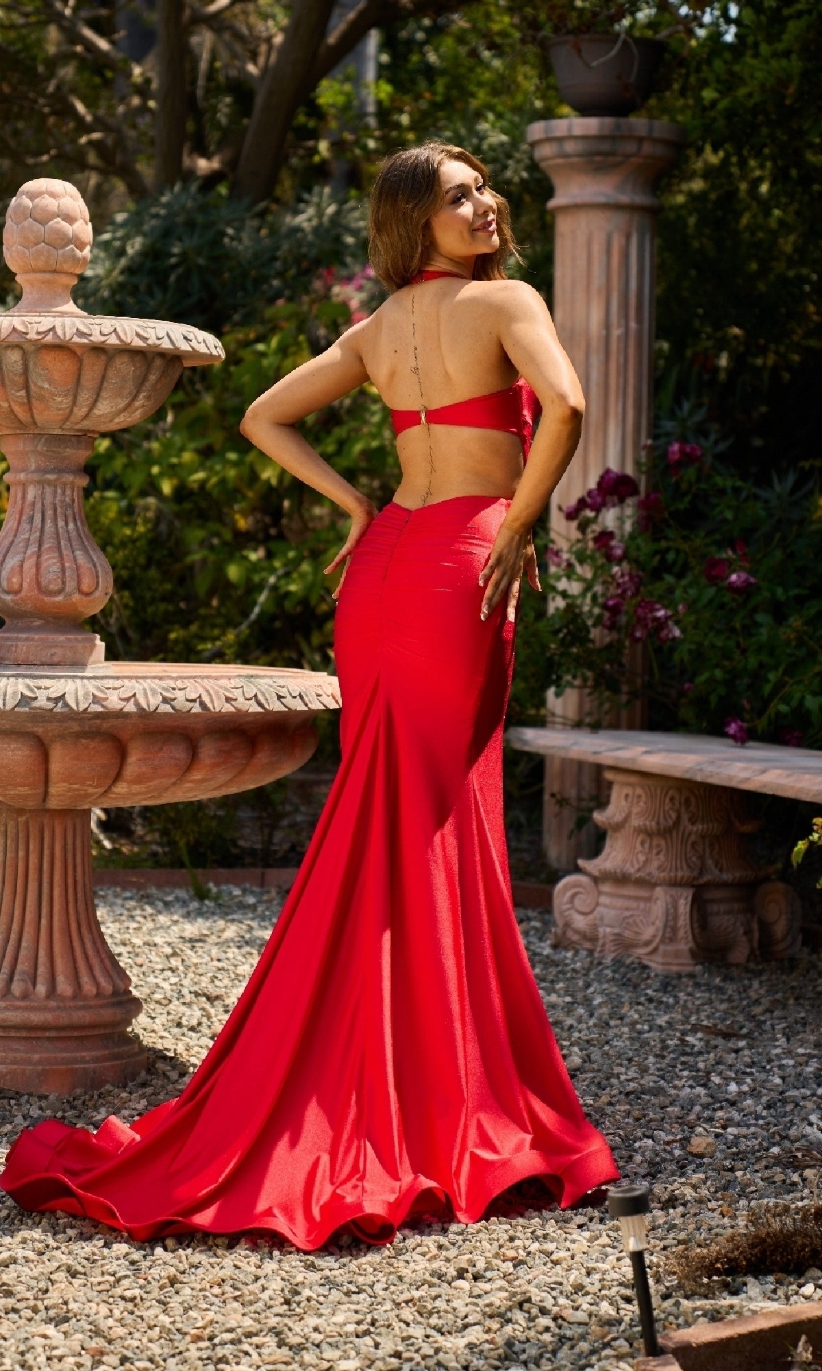 Long Halter Prom Dress: Atria 7034H