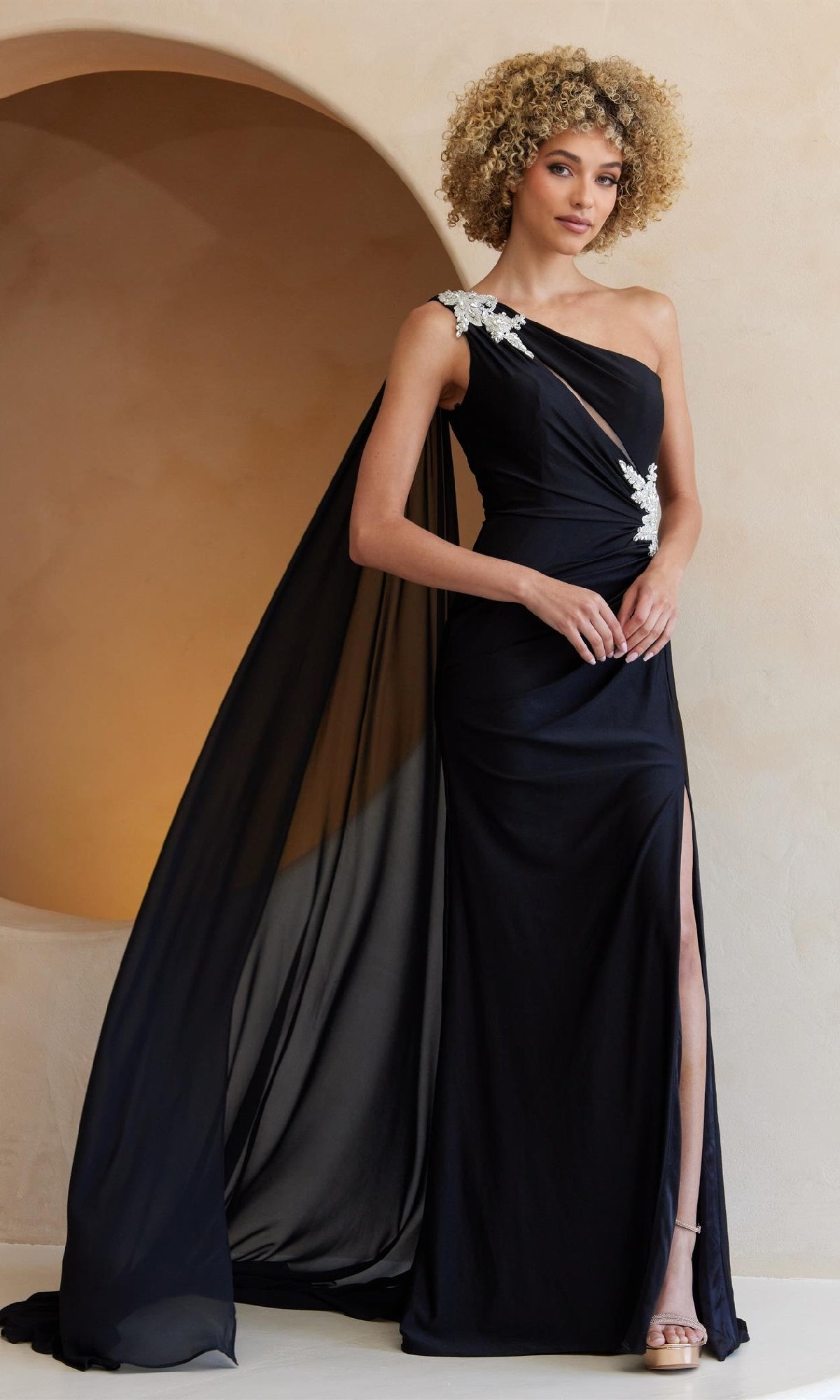 One-Shoulder Long Prom Dress: Amelia Couture 7056