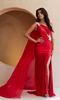 One-Shoulder Long Prom Dress: Amelia Couture 7056