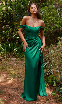 Off-the-Shoulder Long Plus-Size Prom Dress 7484C