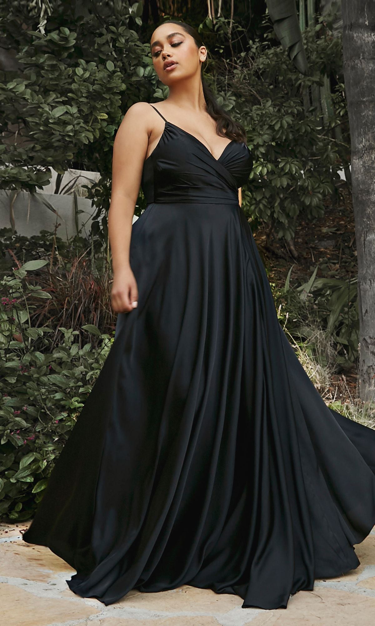 Classic Long Satin A-Line Formal Prom Dress 7485