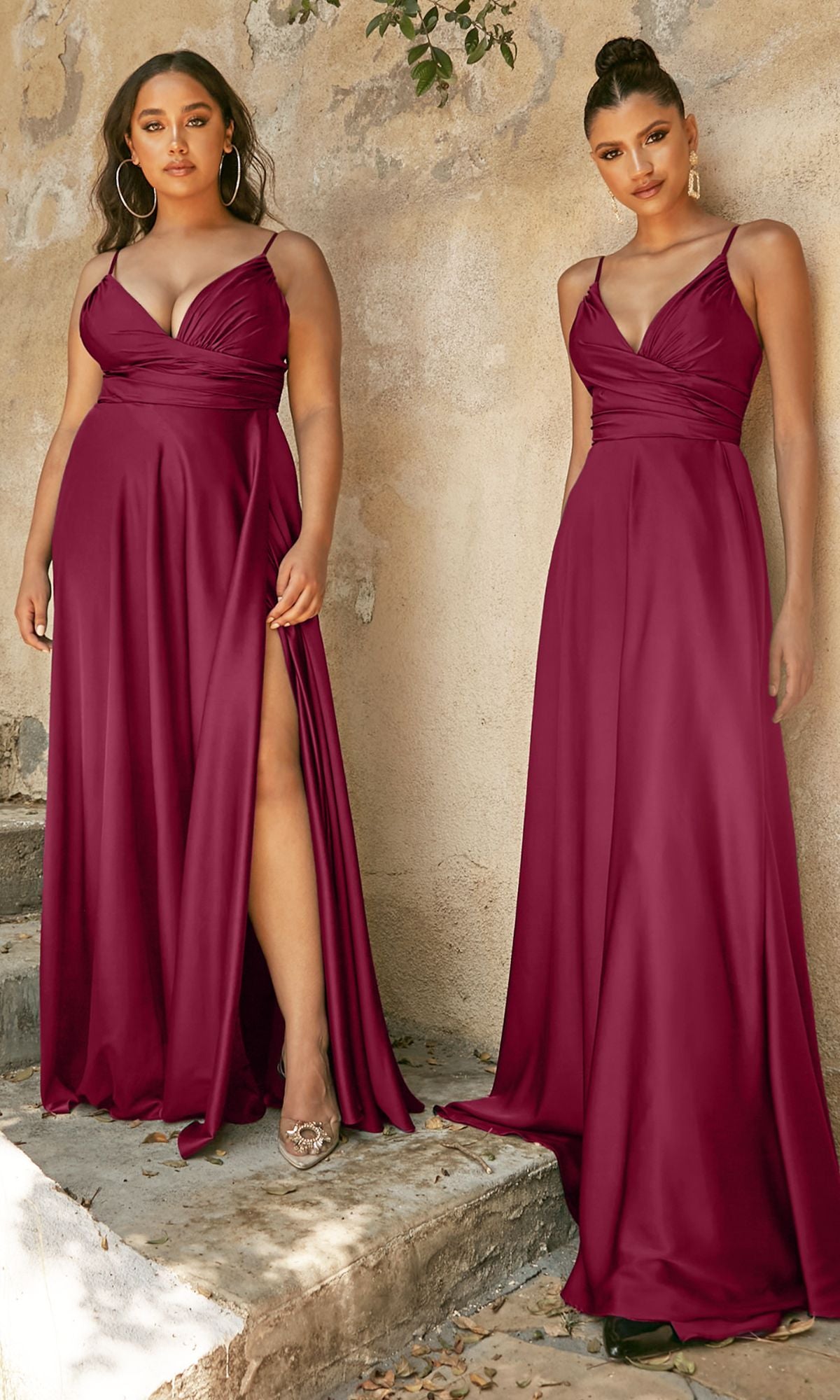 Classic Long Satin A-Line Formal Prom Dress 7485