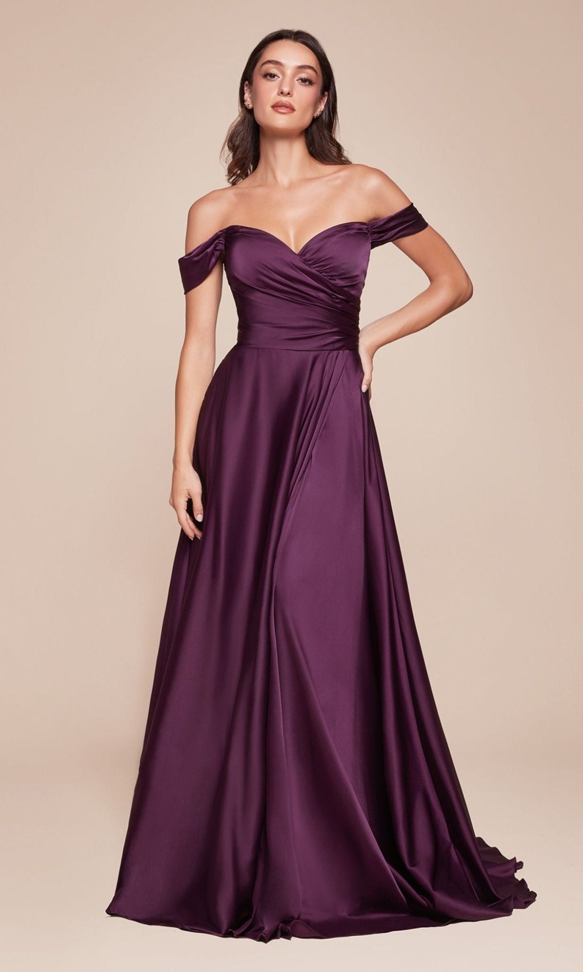 Empire-Waist Plus-Size Long Prom Dress 7493C