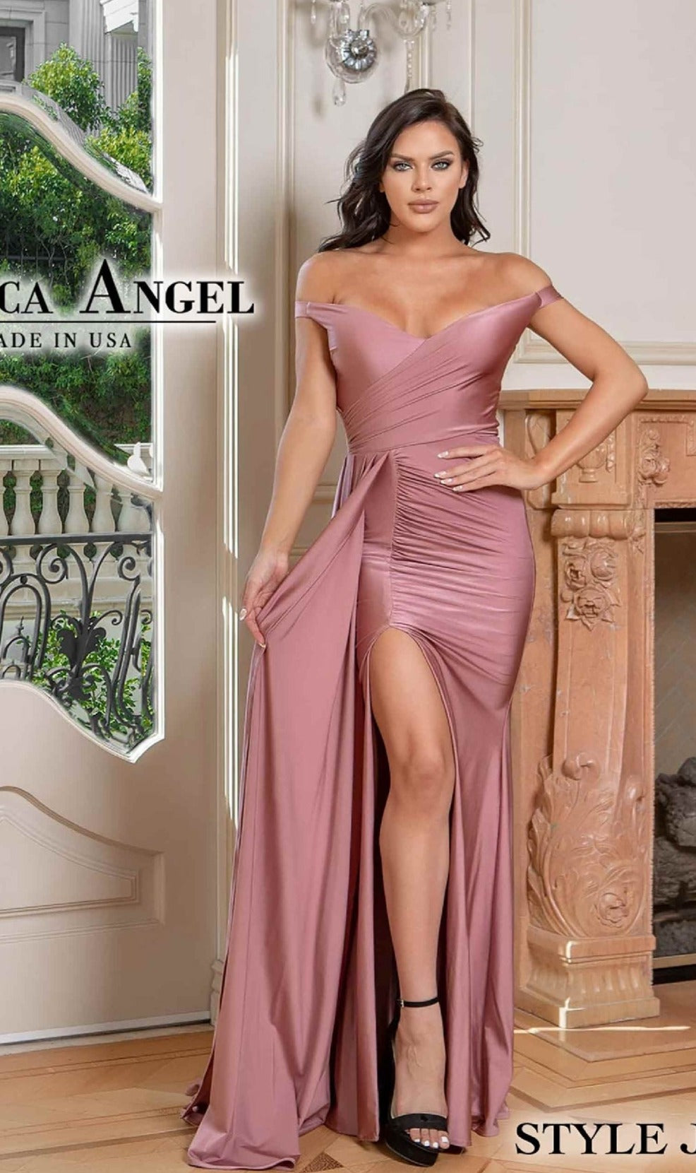 Side-Drape Long Prom Dress: Jessica Angel 776