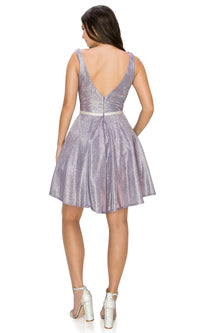 Short A-Line Glitter Homecoming Dress 8013J