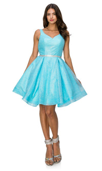 Short Glitter Princess Homecoming Dress 8047J