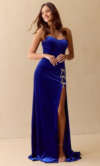 Long Velvet Prom Dress: Amelia Couture 8047