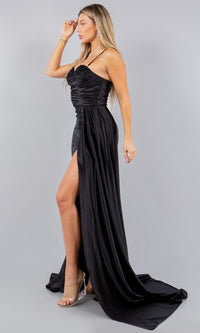 Strapless Satin Prom Dress: Cinderella Couture 8082J