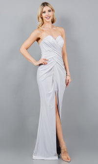 Strapless Long Prom Gown: Cinderella Couture 8095J