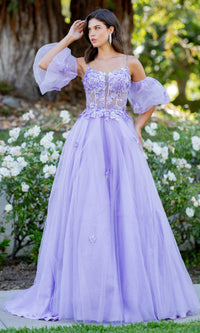 Lilac Purple Prom Ball Gown 8130J