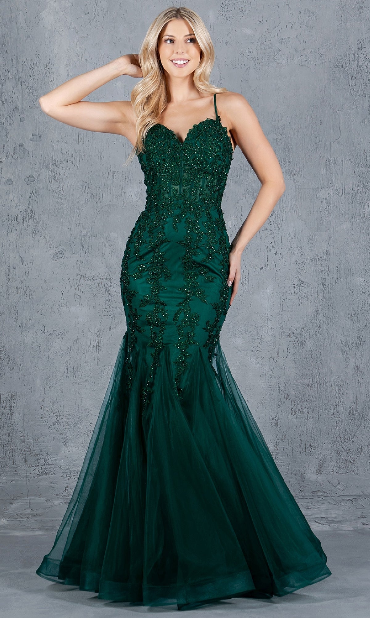 Long Prom Dress: Cinderella Couture 8175J