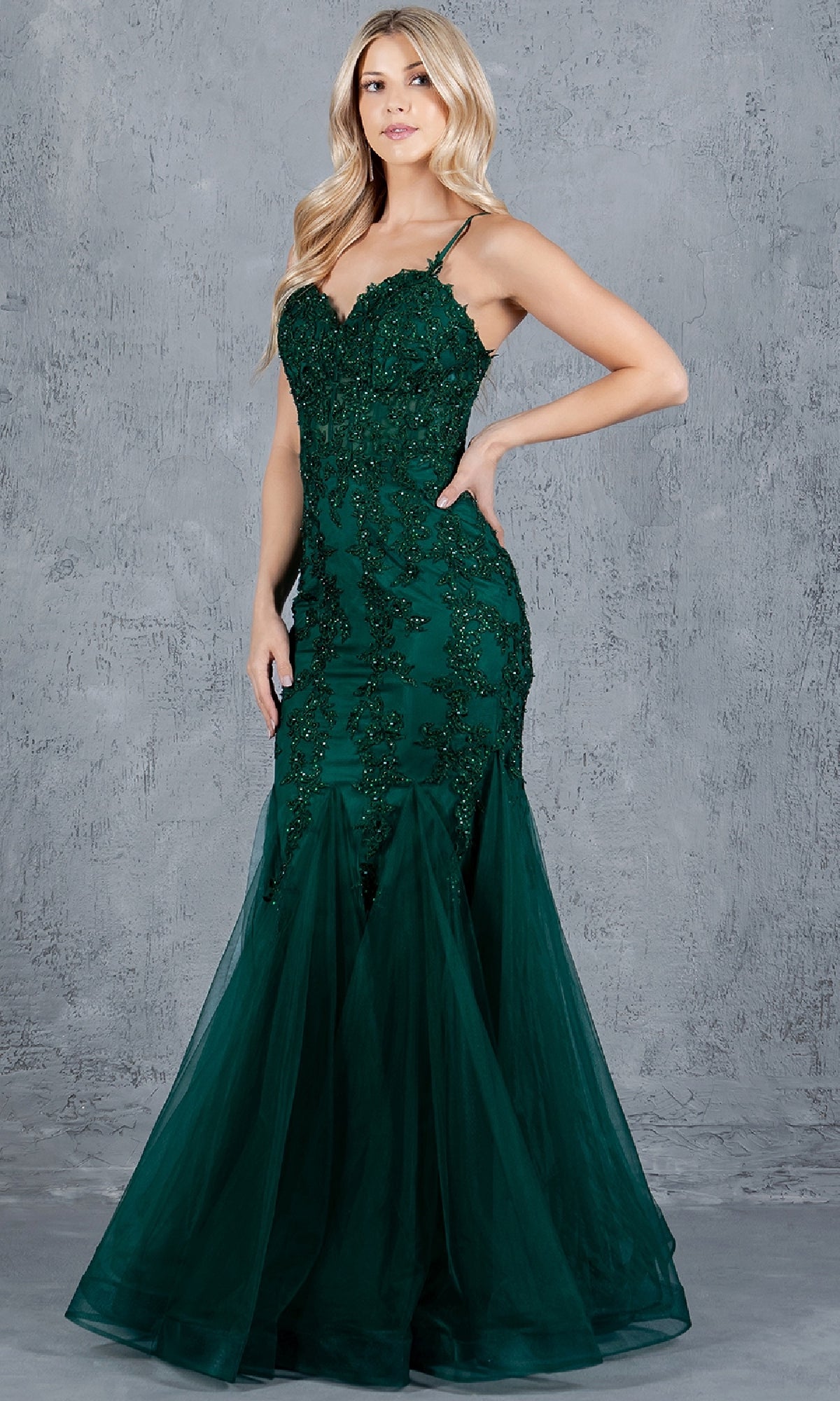 Long Prom Dress: Cinderella Couture 8175J