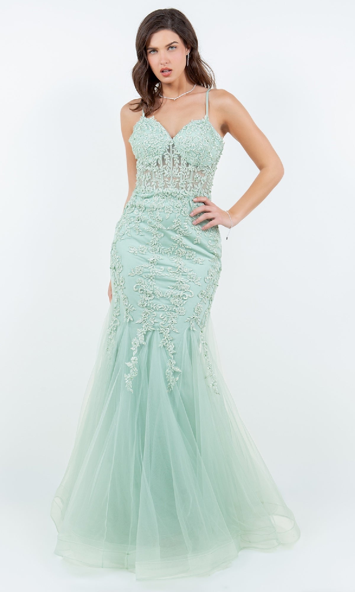 Long Prom Dress: Cinderella Couture 8175J