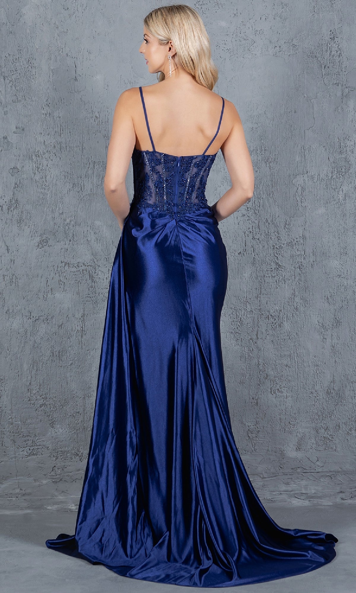 Long Corset Prom Dress: Cinderella Couture 8177J