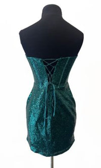 Short Green Sequin Hoco Dress: Aerie Couture 819