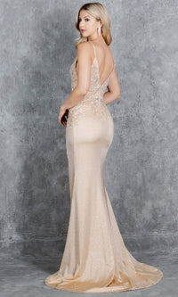 Long Glitter Prom Dress: Cinderella Couture 8255J