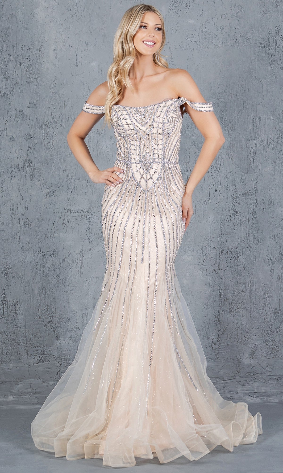 Long Prom Dress: Cinderella Couture 8271J