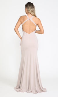 Simple Sleeveless Long Jersey Prom Dress 8298