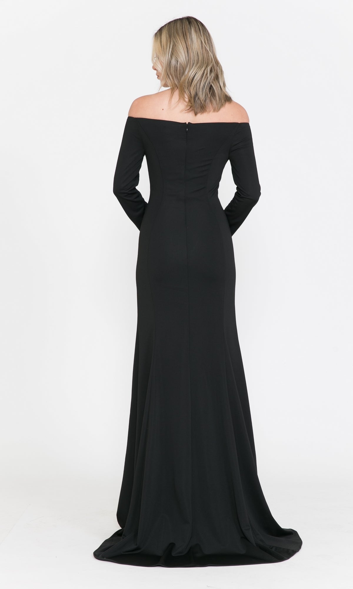 Off-the-Shoulder Long-Sleeve Formal Prom Dress 8378