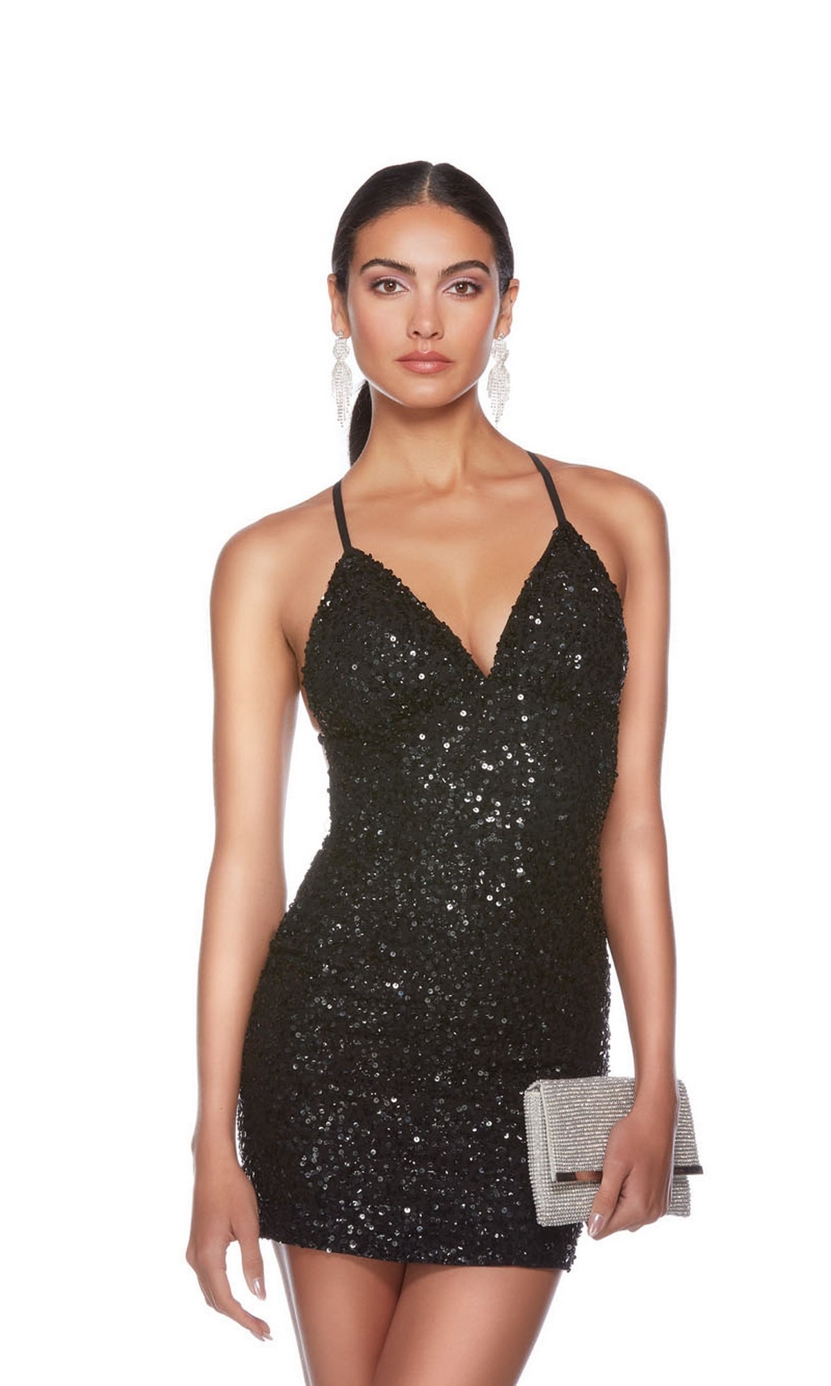 Alyce Empire-Waist Short Sequin Hoco Dress 84000